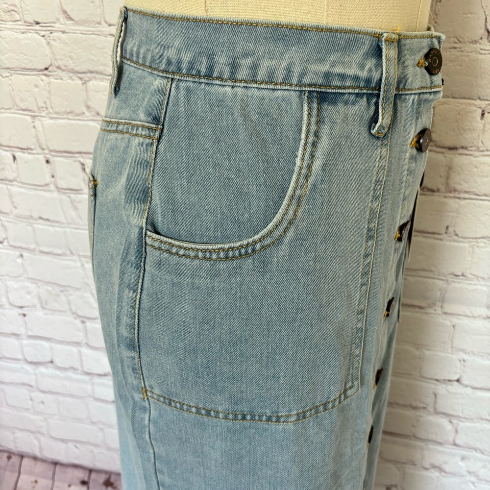 Happily Grey Classic Midi Denim Pencil Skirt --Sz 5/26 - Picture 7 of 15